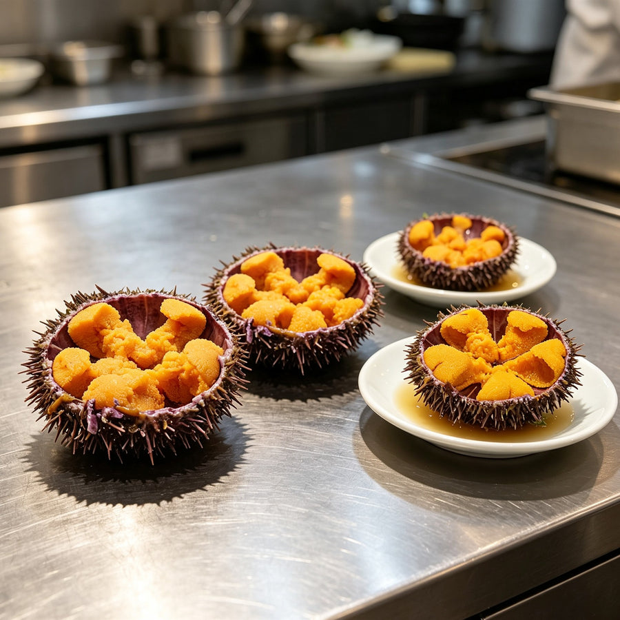 Fresh Sea Urchin Roe in Shell